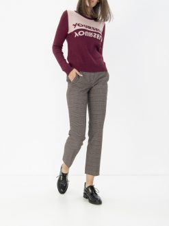 Gerard Darel Plaid Check Mid Rise Ankle Cropped Dress Pants Size 36/4