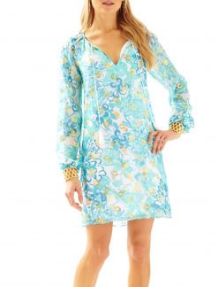 LILLY PULITZER NEW SARIA RESORT IN A PINCH SILK TUNIC MINI DRESS SIZE 00