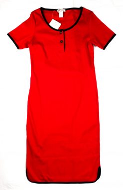 Loewe NWT Women's Short Sleeve Scoop Neck Midi Length Sheath Dress Large