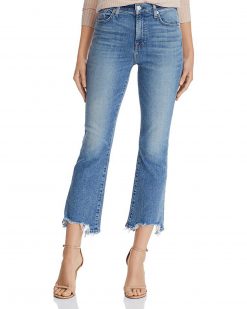 7 FOR ALL MANKIND NEW HIGH RISE KICK FLARE CHEWED HEM SLOAN JEANS 30