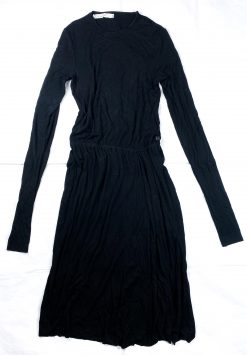 Nostrasantissima Italy Womens Long Sleeve Crew Neck Asymmetrical Midi Dress Small