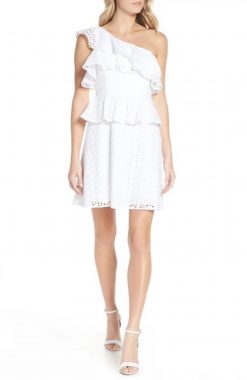 Lilly Pulitzer NWT Resort White Floral Eyelet Mini Dress Size 0 New with Tags