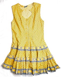 VALDROME FRANCE VINTAGE LA PROVENCE PRINTED MINI DRESS SIZE 42