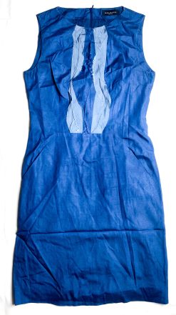 Piazza Sempione Womens Crew Neck Silk Sleeveless A-Line Dress Size 42