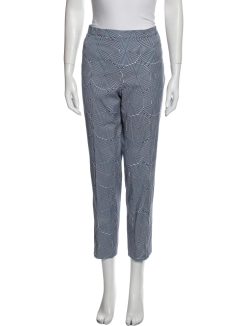 Akris Womens Printed Mid Rise Straight Leg Ankle Pants Size 4