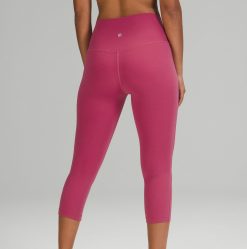 LULULEMON NWT ALIGN PANTS ROSE PINK HIGH RISE CROP TIGHTS PANTS 8 NEW TAGS
