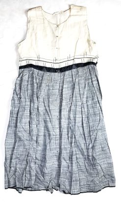 INJIRI ARCHIVE SOFT FALL CHARCOAL WEAVE GARMENTORY DRESS SIZE 36