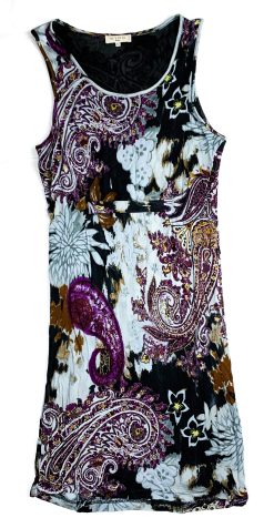 Etro Milano Paisley Printed Sleeveless Mini Dress Size 42/6