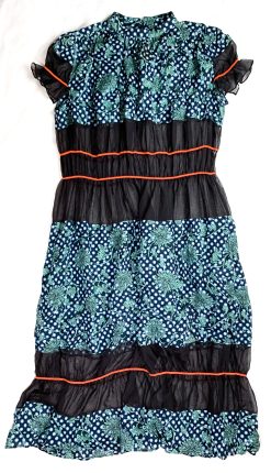 KOLOR INCORPORATED JAPAN FLORAL PRINT MOCK NECK MIDI DRESS SIZE 3/L