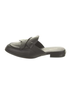 Frame Le Willoughby Black Leather Womens Mules Slides Shoes Size 38.5