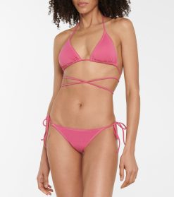 Reina Olga NEW Miami Wraparound 2 Piece Bikini Triangle Top Bottoms Swimsuit