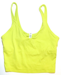 Lululemon Womens Align Cropped Tank Top Elle Yellow Nulu Size 8