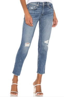 RAG & BONE THE DRE STAR CITY MID RISE STRAIGHT BOYFRIEND JEANS SIZE 25