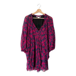 DVF DIANE VON FURSTENBERG FLEURETTE PRINTED SILK  MINI DRESS SIZE 0