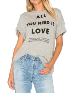 WILDFOX COUTURE GRAY LIST OF DEMANDS SHIRT TEE TOP SIZE XS