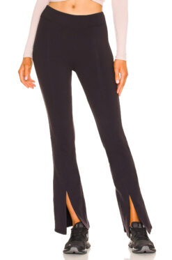 Alo Yoga Womens Airbrush High Rise Split Flare Leggings Pants Size XS Black