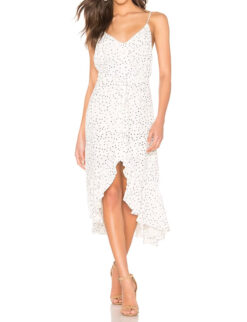 RAILS FRIDA SPECKLED DOT PRINT HIGH LOW MIDI DRESS SIZE XS
