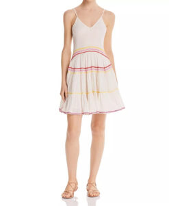 Carolina K Marieta Sleeveless V-Neck Mini Slip Dress Small White