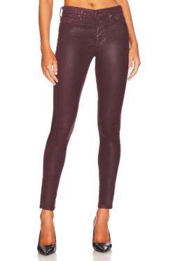 AG Adriano Goldschmied NWT Women's Farrah Red Coated High Rise Jeans Size 30