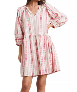 VELVET GRAHAM & SPENCER NONA PRINTED COTTON TUNIC DRESS SIZE MEDIUM