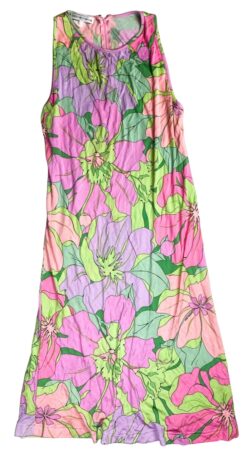 Averardo Bessi Italy Vintage 1960's Floral Print Silk Dress