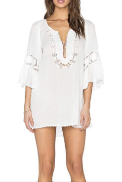 L*Space Breakaway Ivory White Lace Mini Dress Size XS