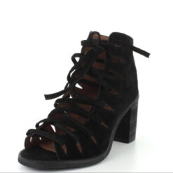 Jeffrey Campbell NWT Corwin Suede Open Toe Gladiator Lace Up Sandals Booties 7.5