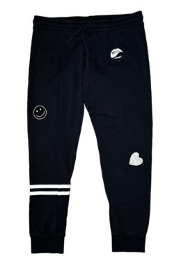 Lauren Moshi Ashlin Biting Lip Yin Yang Skinny Jogger Track Pants Medium