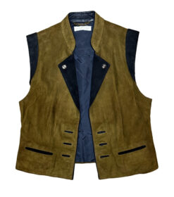 Trachten Couture Womens Vintage Suede Sleeveless Jacket Vest Size 38 Austria