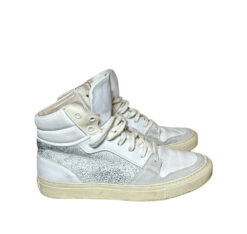 Sandro Paris Men's High Top Lace Up Leather Sneakers Size 41