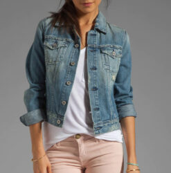 AG Adriano Goldschmied Womens The Robyn Denim Jean Jacket XS Medium Blue Wash