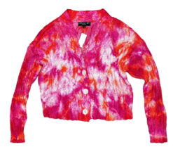 Central Park West NWT Thalia Tie Dye V-Neck Long Sleeve Cardigan Sweater XS