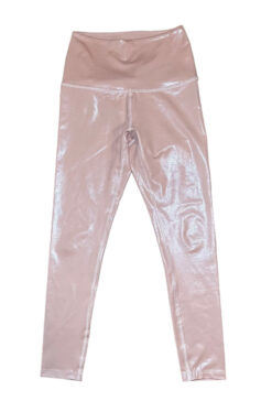 Beyond Yoga Womens High Rise Pearlized Shine Ankle Leggings Pants XS Blush