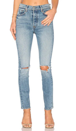 GRLFRND Karolina High Rise What Is Life Skinny Straight Leg Jeans Size 23