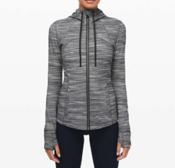 Lululemon Hooded Define Jacket Nulu Striped Full Zip Spacedye Size 6