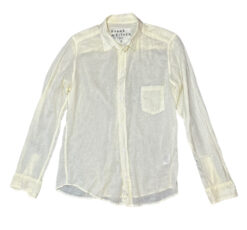 Frank & Eileen Barry Cotton Button Up Long Sleeve Shirt Top Blouse Small Yellow