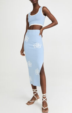 Hansen & Gretel Mila Floral Midi Skirt Crop Top 2 Piece Set XS/S