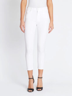 Mother NWT Womens The Looker High Rise Glass Slipper Skinny Ankle Jeans 27 White