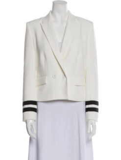 L'Agence Woodson White Double Breasted Jacket Blazer Women's Size 0