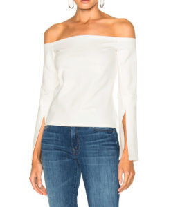 ALEXIS NWT Iggy White Off Shoulder Long Sleeve Pullover Top Blouse XS NEW