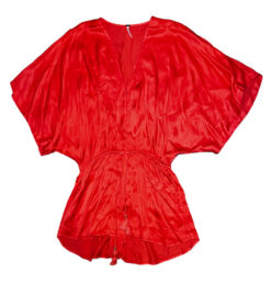 Young Fabulous & Broke Ashby V-Neck One Piece Romper Small Orange