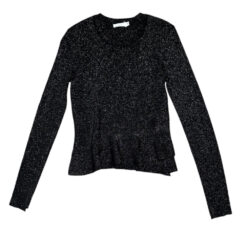 A.L.C. Women's Glittered Wool Crew Neck Long Sleeve Pullover Sweater XS