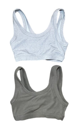 Alo Yoga Lot of 2 Ribbed Wellness Cropped Tanks Sports Bras Tops Small