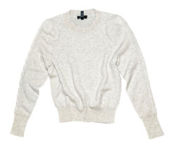 Aqua Womens Beige Cashmere Crew Neck Long Sleeve Pullover Sweater Medium