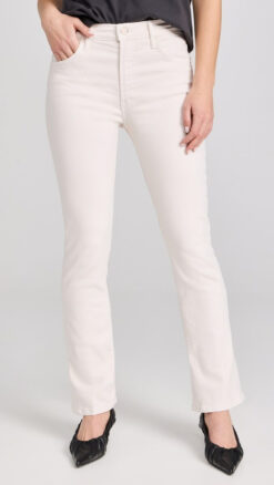 Mother NEW The Insider Flood High Rise Jean in Crystal Gray Play Date 24