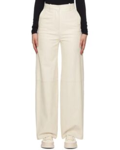 Hugo Boss Women's Tikela Ivory High Rise Wide Leg Dress Pants Trousers Size 6
