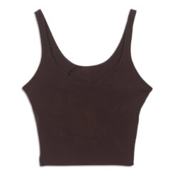 Lululemon Womens Align Cropped Tank Top Brown Nulu Size 0