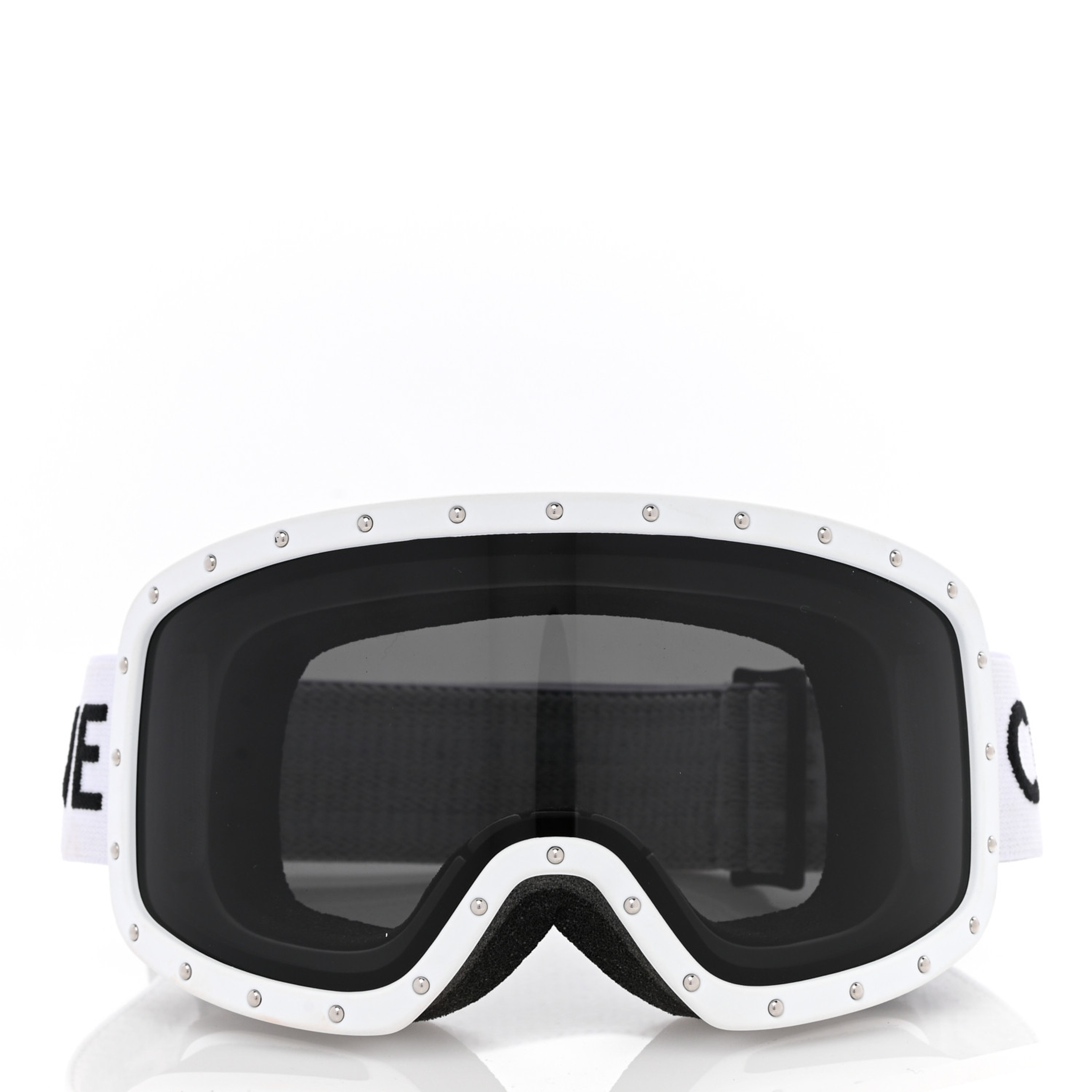 Celine CL40196U White Studded Ski Mask Logo Goggles NEW