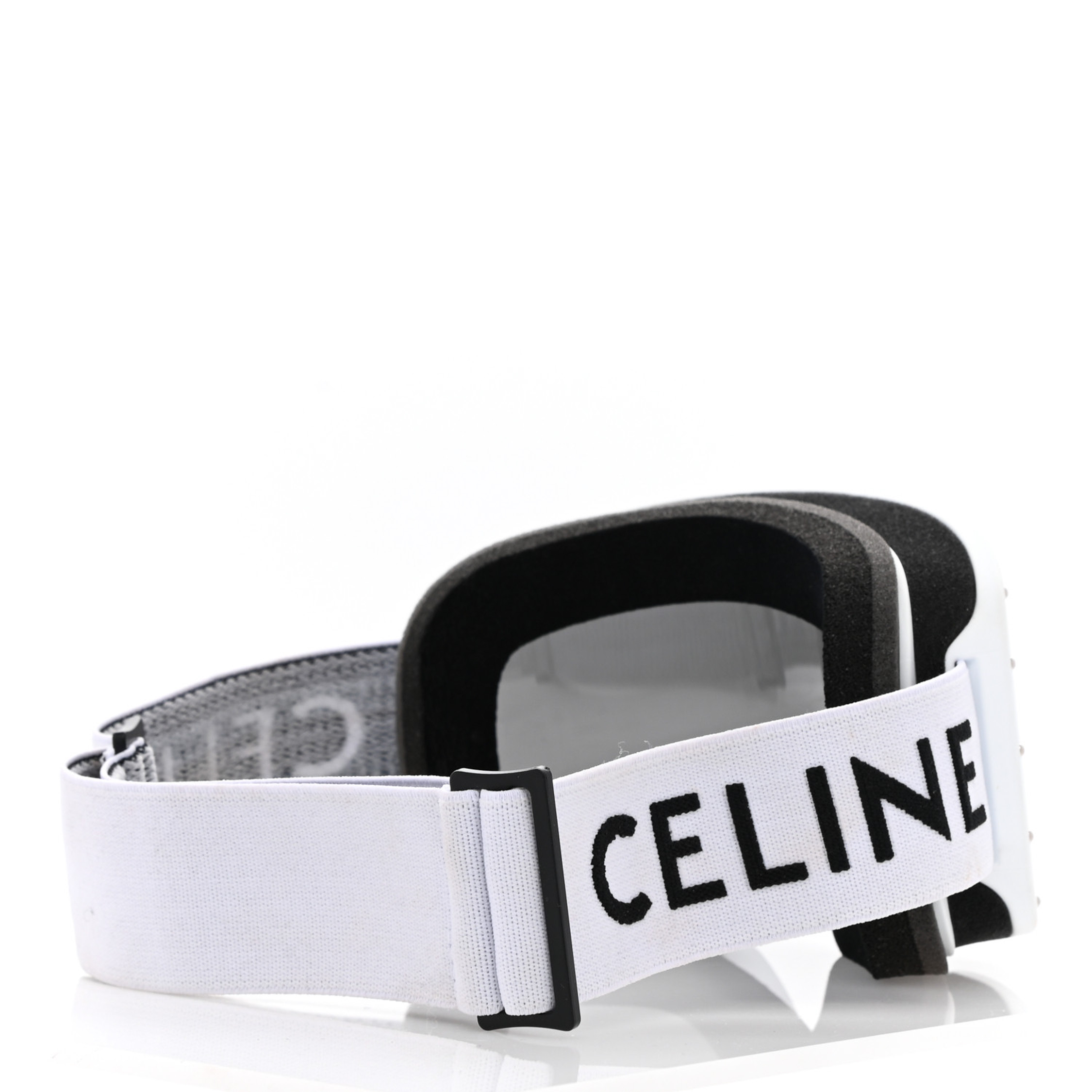 Celine CL40196U White Studded Ski Mask Logo Goggles NEW - Image 4