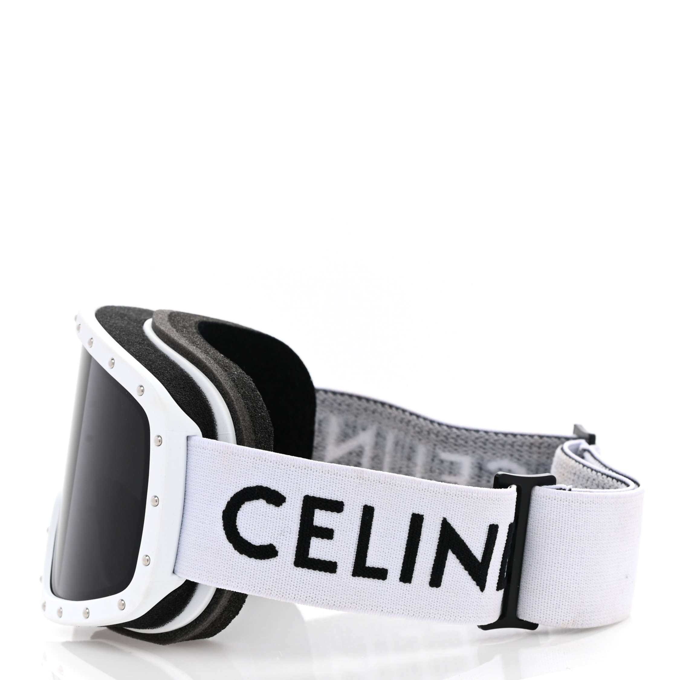 Celine CL40196U White Studded Ski Mask Logo Goggles NEW - Image 3